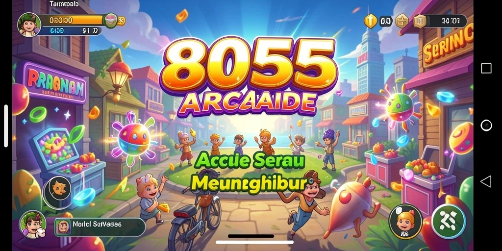 Tampilan gameplay menantang dari 8055 dengan grafis cerah.