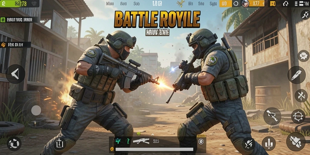 Tampilkan aksi seru dalam gameplay Battle Royale BRO178.