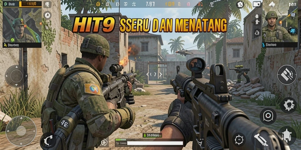 Screenshot dari gameplay HIT9 yang menunjukkan aksi FPS mendebarkan.