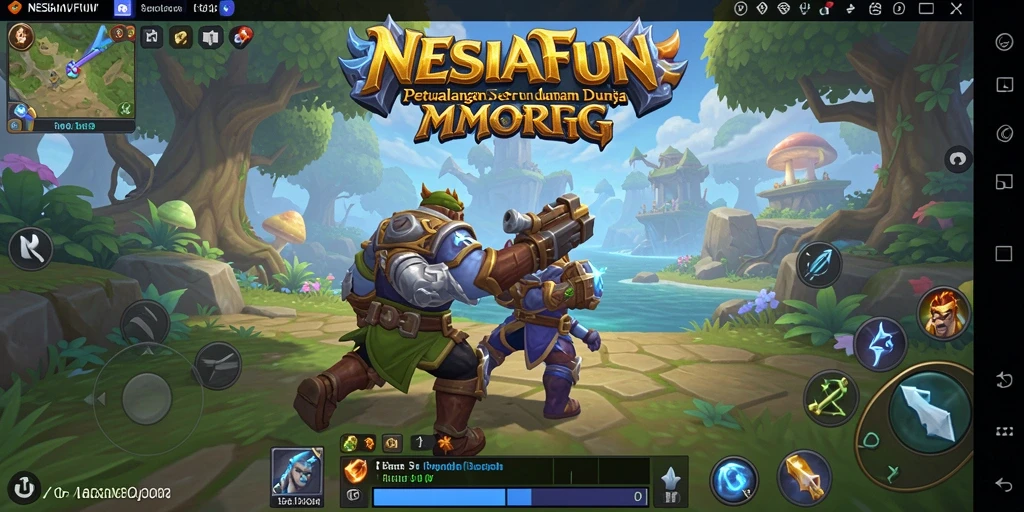 Screenshot game NESIAFUN menampilkan aksi seru dalam pertarungan MMORPG.