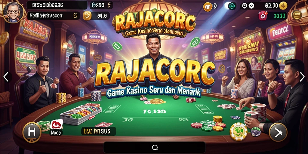 Tampilan gameplay Kasino yang menarik dan seru di RAJACORC.