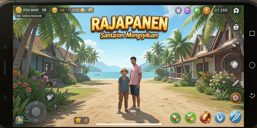 Tampilan gameplay seru dan penuh warna dari RAJAPANEN.