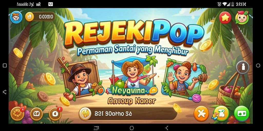 Tampilan gameplay seru dari REJEKIPOP yang menarik dan penuh warna.