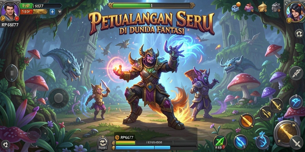 Screenshot menampilkan aksi mendebarkan dalam dunia petualangan RP6677.