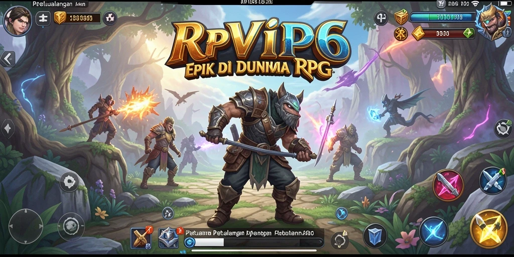 Gambaran gameplay RPVIP6 yang menampilkan aksi pertarungan RPG.