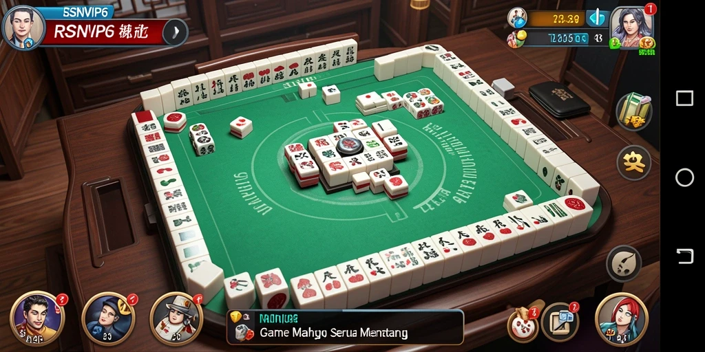 Tampilan gameplay RSNVIP6 yang memukau dengan ubin Mahjong.