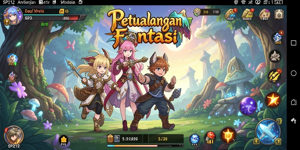Tangkapan layar gameplay SP212 menampilkan aksi karakter Anime yang menakjubkan.