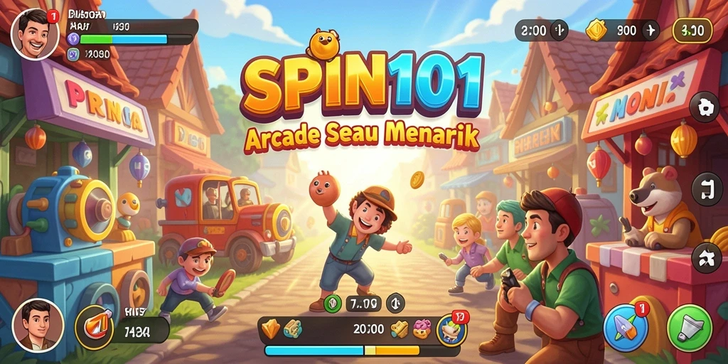 Tampilan gameplay menarik dari SPIN101 yang menunjukkan aksi Arcade seru.