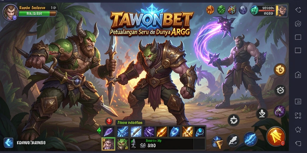Tampilan seru gameplay ARPG dalam TAWONBET