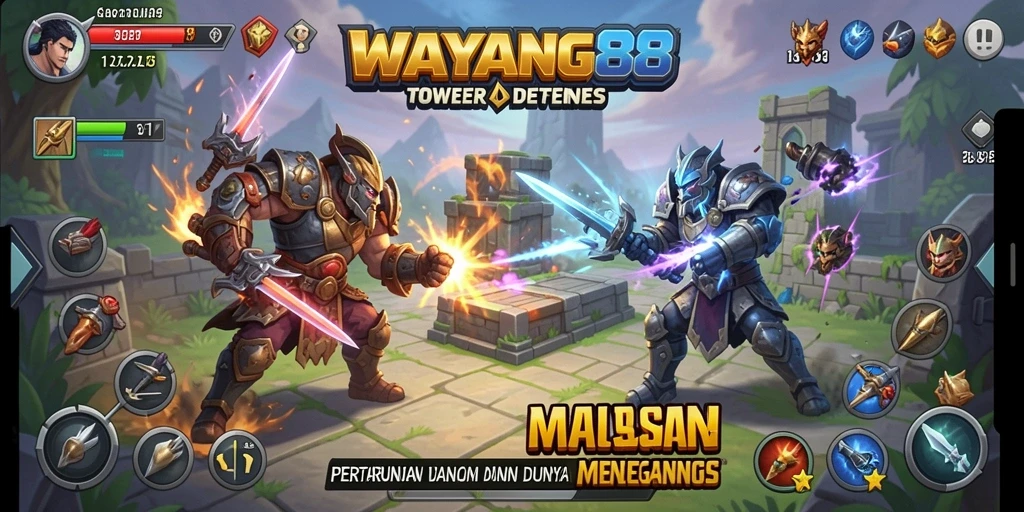 Tampilan akan karakter unik dan serangan menantang di gameplay Tower Defense.