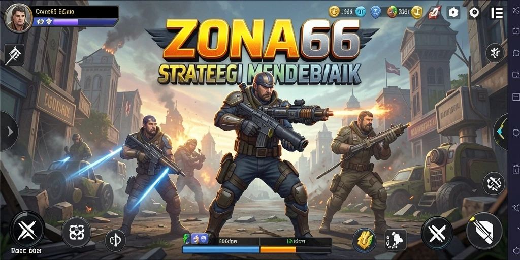 Tangkapan layar menunjukkan aksi mendebarkan dalam ZONA66 dengan strategi cerdas.